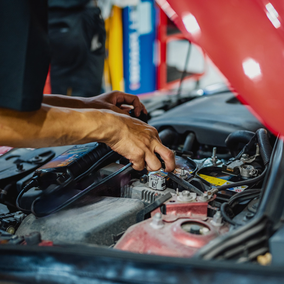 Auto repair shop interior
